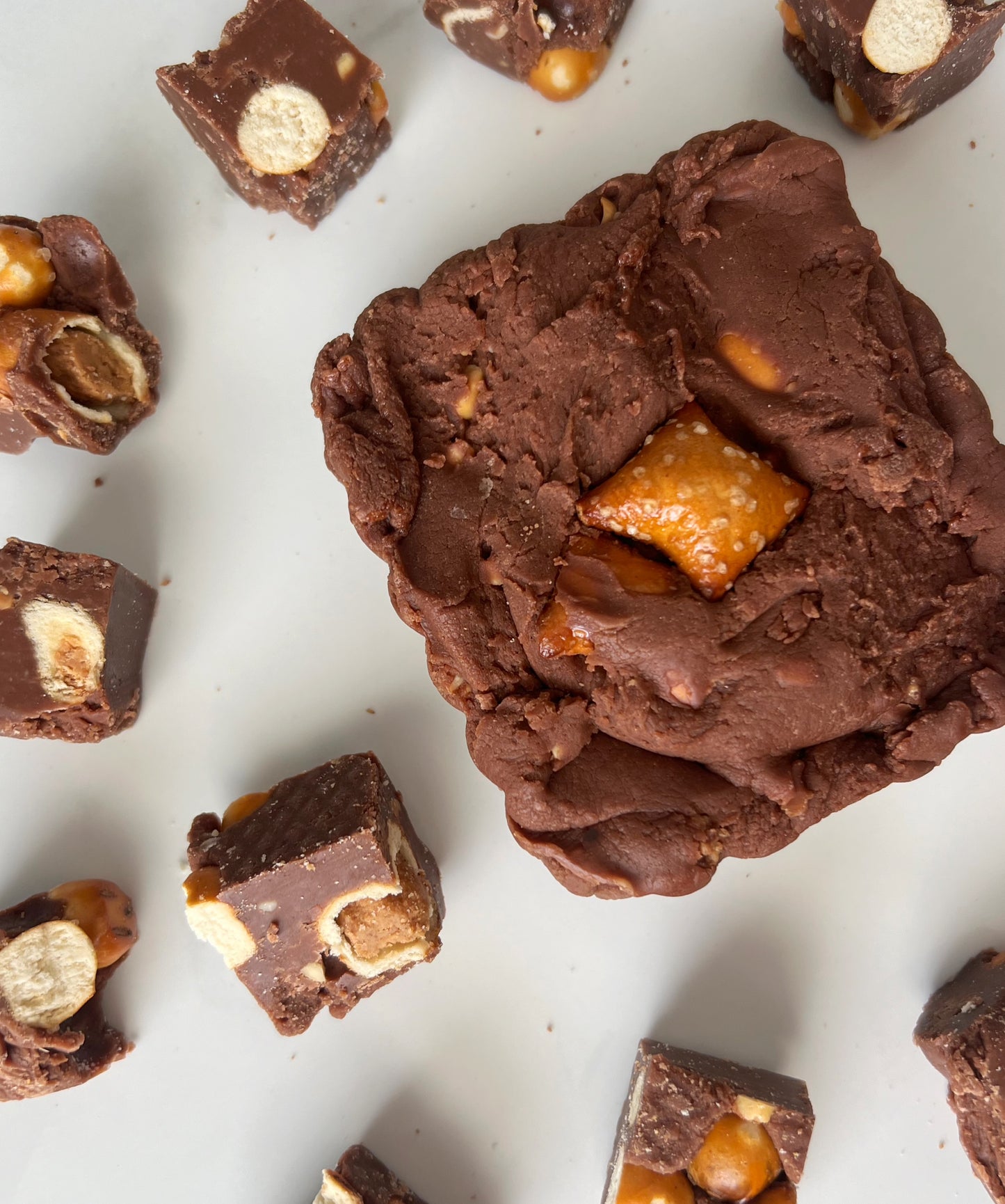 ChocoButter Pretzel Fudge