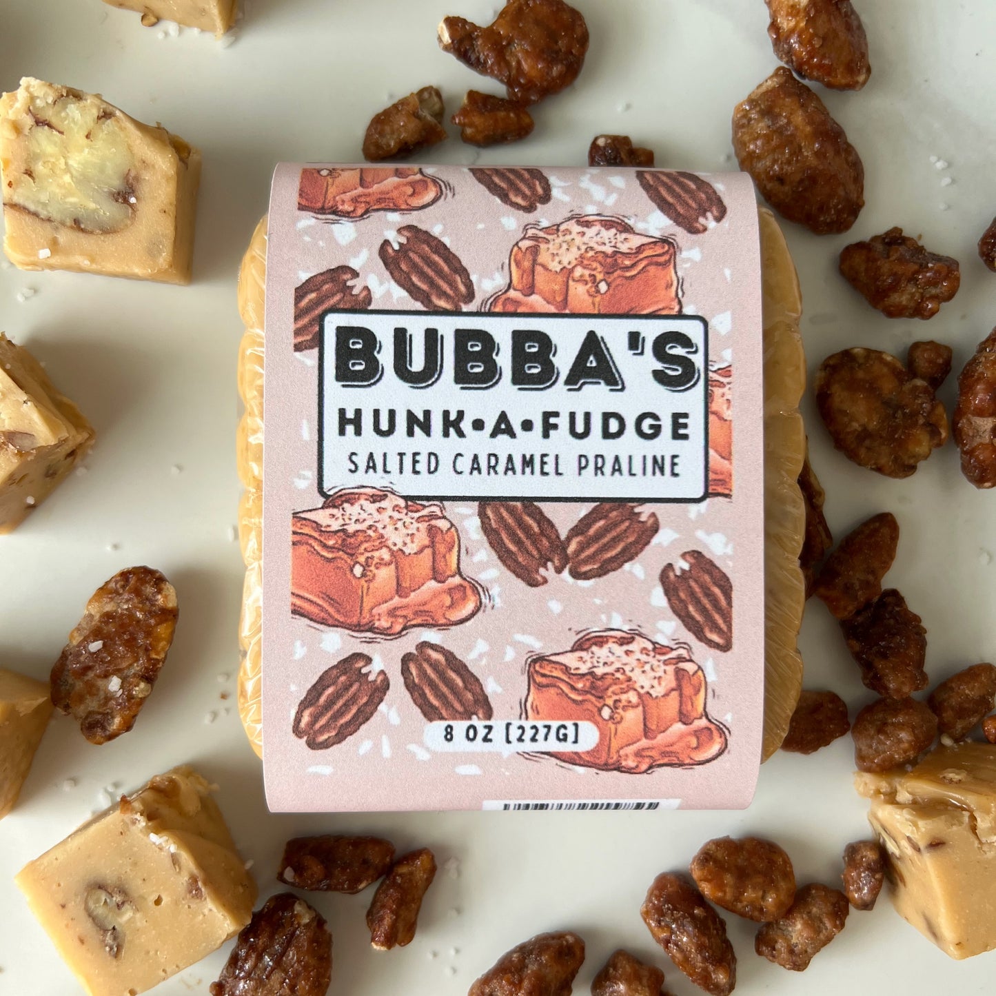 Salted Caramel Praline Fudge