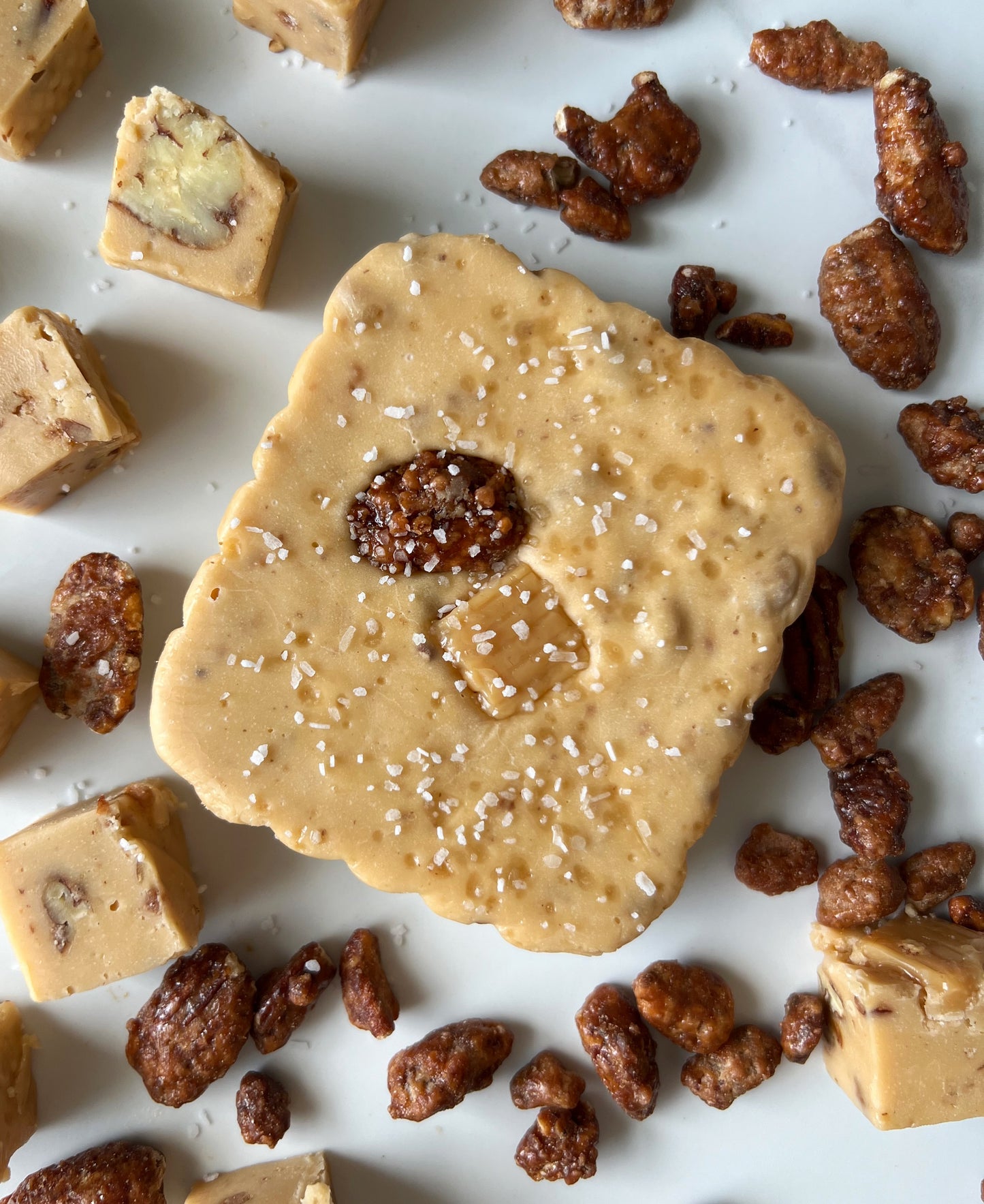 Salted Caramel Praline Fudge